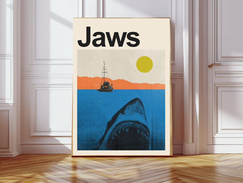 Jaws 1985 Vintage Movie Art Print