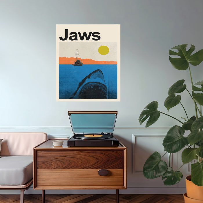 Jaws 1985 Vintage Movie Art Print
