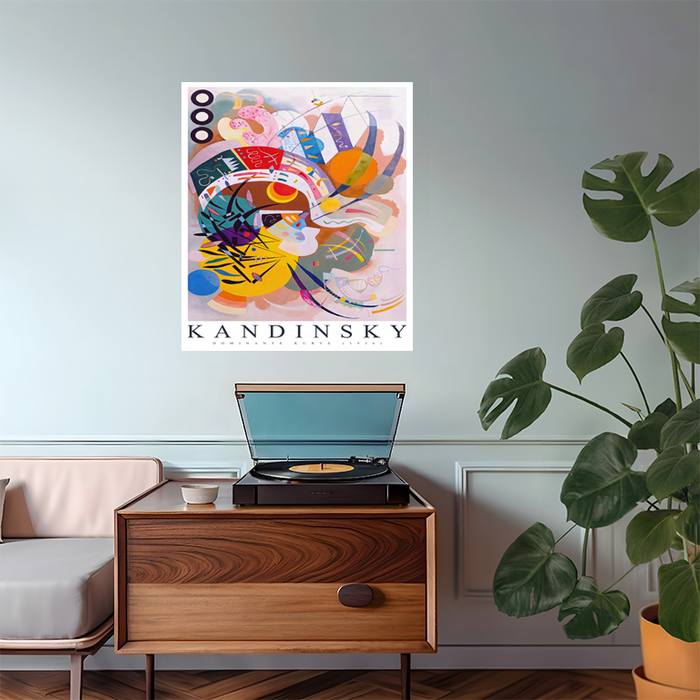 Kandinsky Dominant Curve Print | Colourful Abstract Exhibition Poster | Dominante Kurve 1936 Wall Art