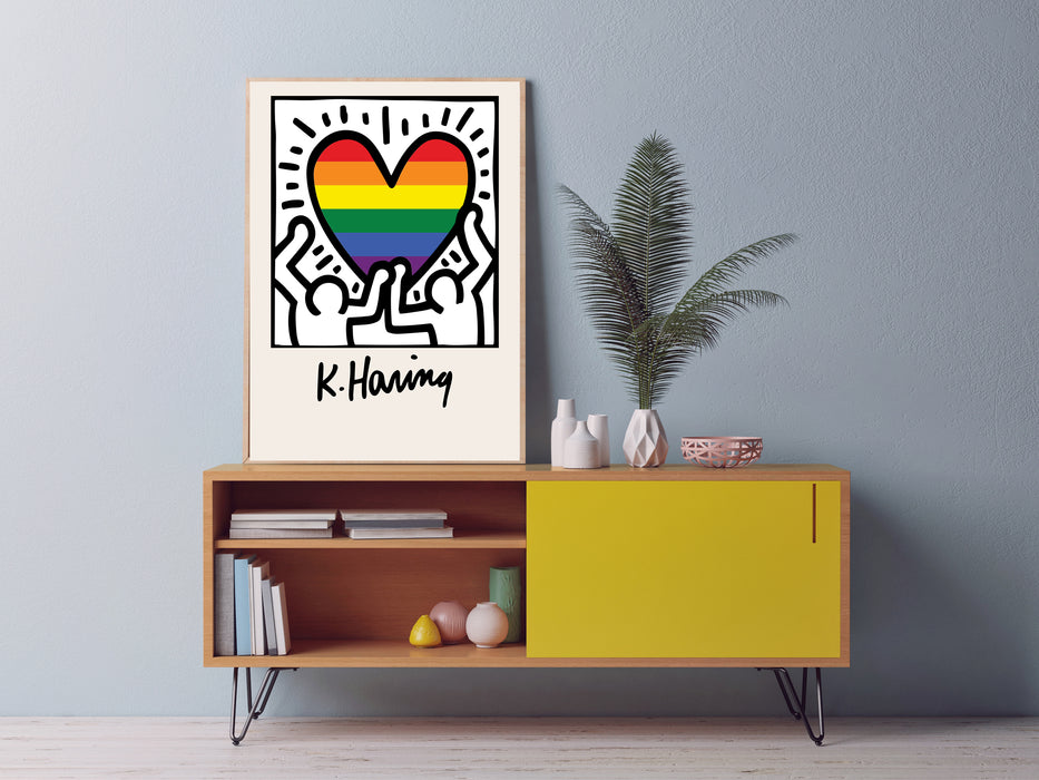 Keith Haring Pride Heart Art Print