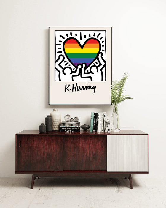 Keith Haring Pride Heart Art Print