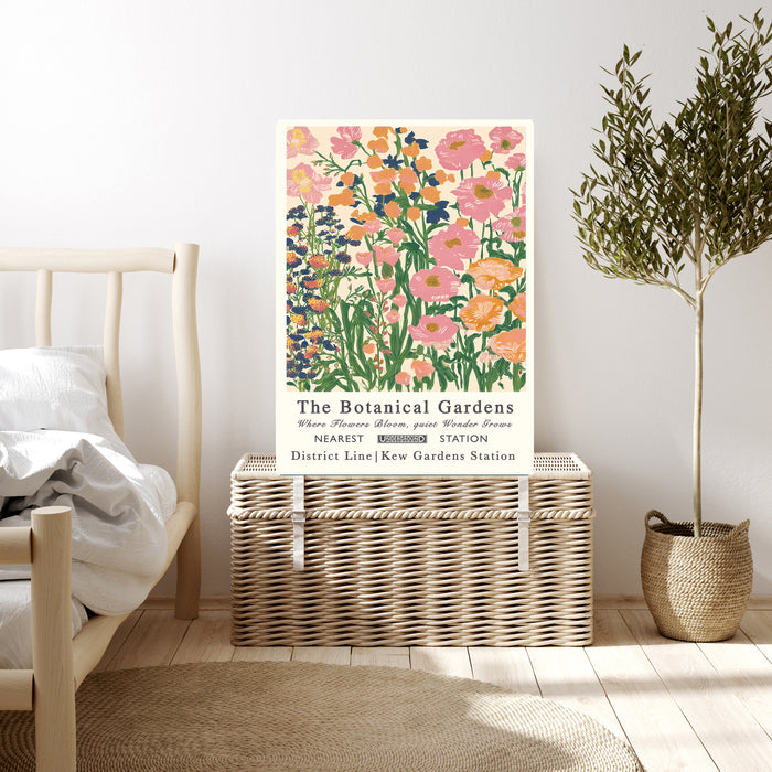 Botanical Pastel Garden Floral Art Print