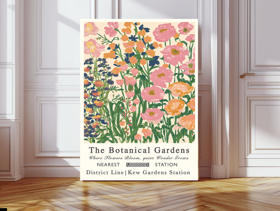 Botanical Pastel Garden Floral Art Print