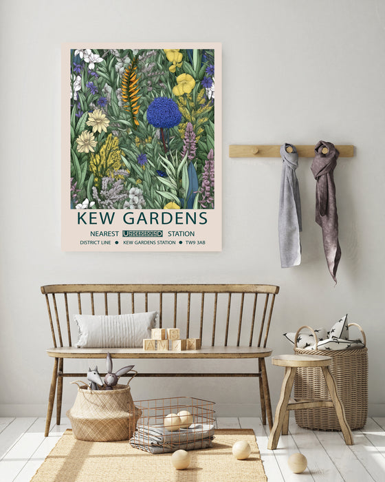 Kew Gardens's Botanical Green Floral Art Print