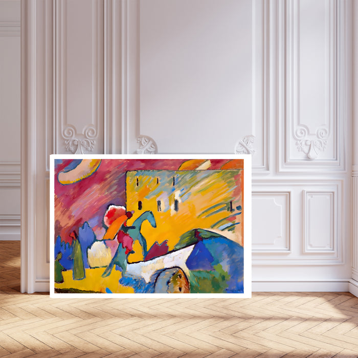 Kandinsky Improvisation 9 Print | Colourful Horse and Rider Expressionist Poster | Landscape Wall Art
