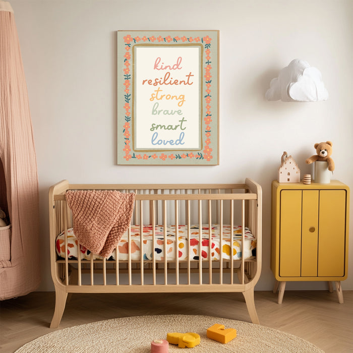 Rainbow Affirmations Nursery Art Print
