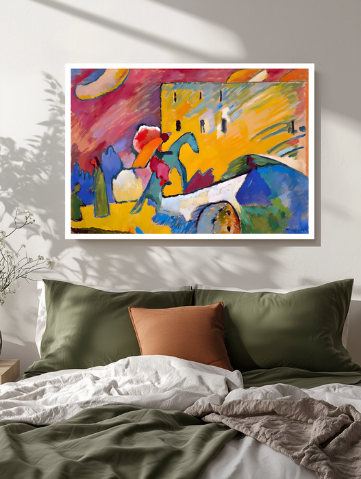 Kandinsky Improvisation 9 Print | Colourful Horse and Rider Expressionist Poster | Landscape Wall Art