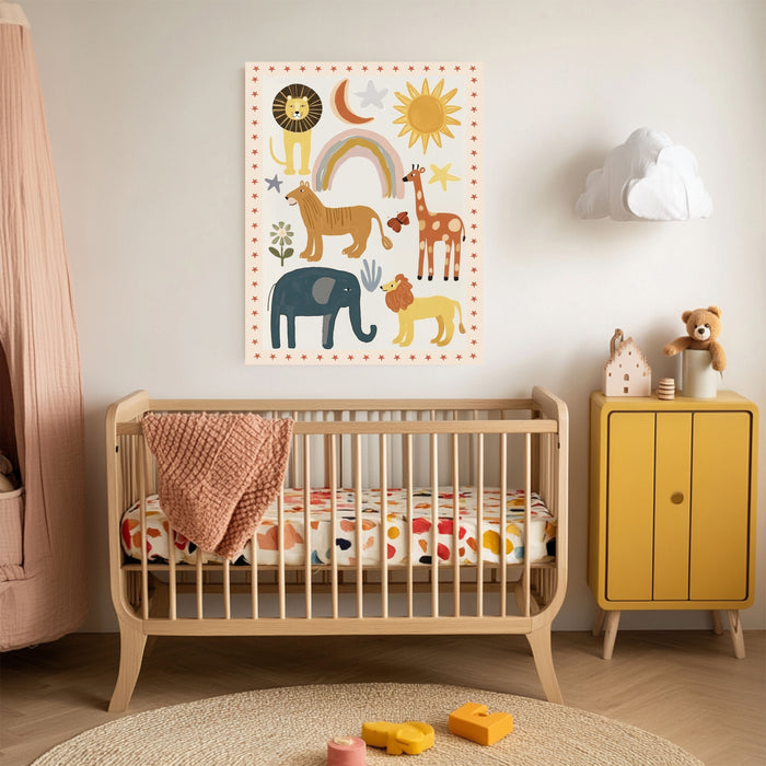 Kids Nursery Whimsical Animal Art Print