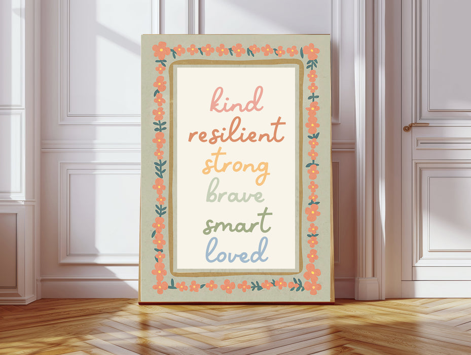 Rainbow Affirmations Nursery Art Print