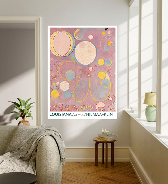 Hilma af Klint Pink Abstract Art Print | The Ten Largest No. 7 Adulthood