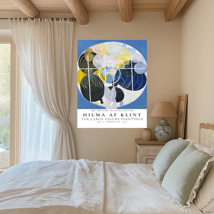 Hilma af Klint The Large Figure Paintings No. 5 Print | Blue Abstract Exhibition Poster | Group III Wall Art