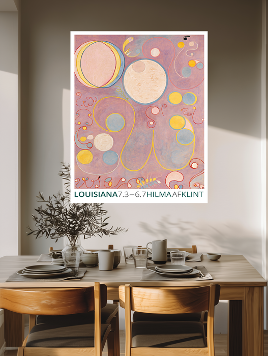 Hilma af Klint Pink Abstract Art Print | The Ten Largest No. 7 Adulthood