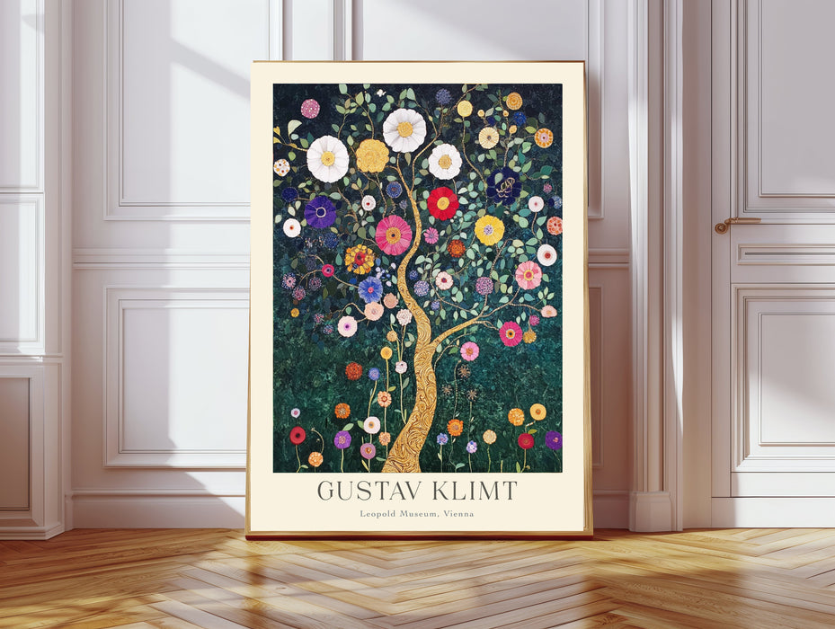 Gustav Klimt Botanical Set Of Two Art Prints