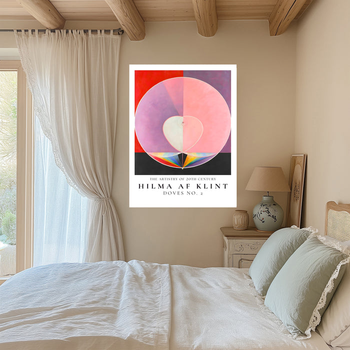 Hilma af Klint The Dove No. 2 Print | Pink Abstract Exhibition Poster | Swan and Dove Wall Art