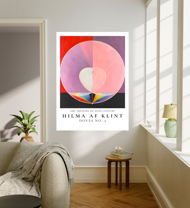 Hilma af Klint The Dove No. 2 Print | Pink Abstract Exhibition Poster | Swan and Dove Wall Art