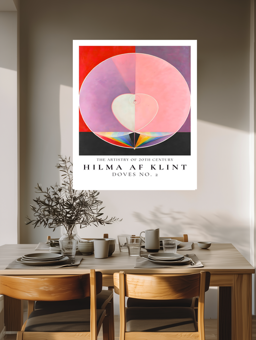 Hilma af Klint The Dove No. 2 Print | Pink Abstract Exhibition Poster | Swan and Dove Wall Art