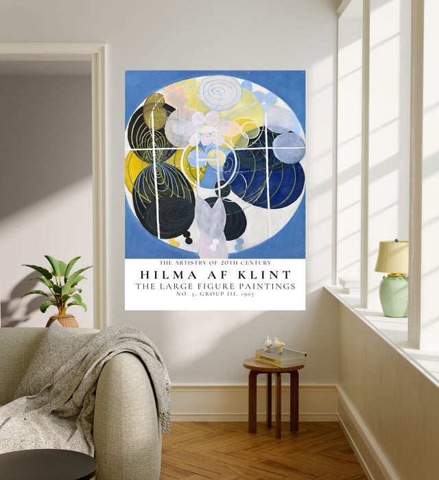 Hilma af Klint The Large Figure Paintings No. 5 Print | Blue Abstract Exhibition Poster | Group III Wall Art