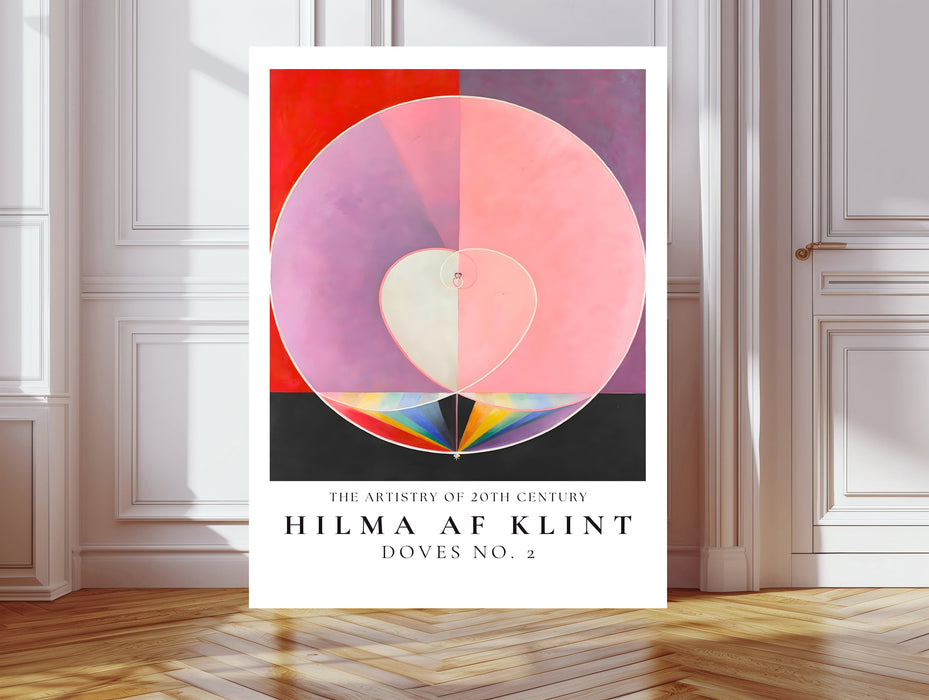 Hilma af Klint The Dove No. 2 Print | Pink Abstract Exhibition Poster | Swan and Dove Wall Art