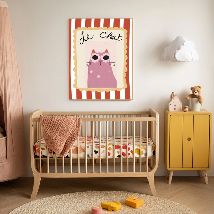 Le Chat French Cat Nursery Art Print