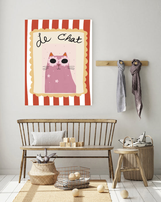 Le Chat French Cat Nursery Art Print