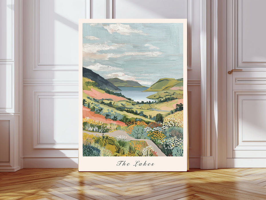 The Lakes, Peak District Set Of Two Landscape Art Prints