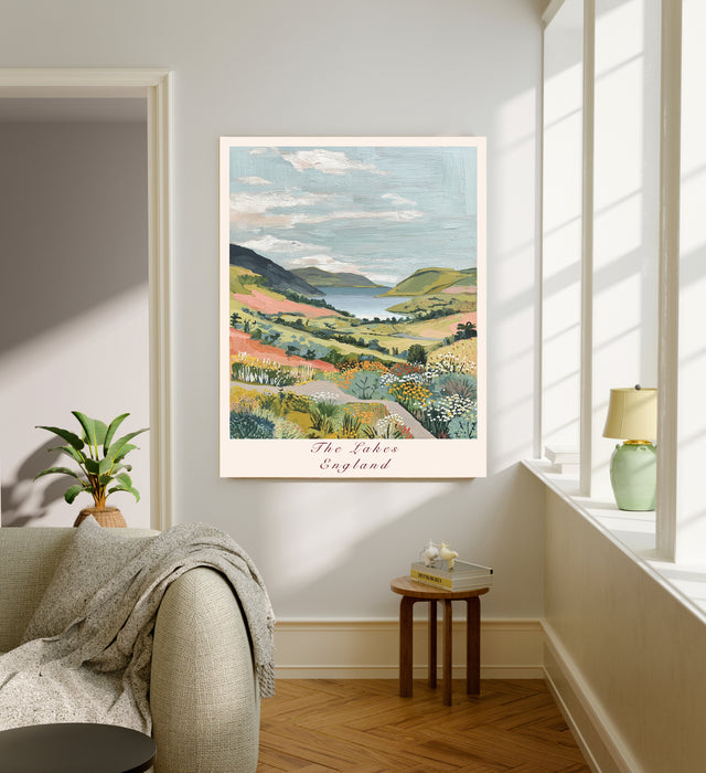 The Lakes Landscape Travel Art Print