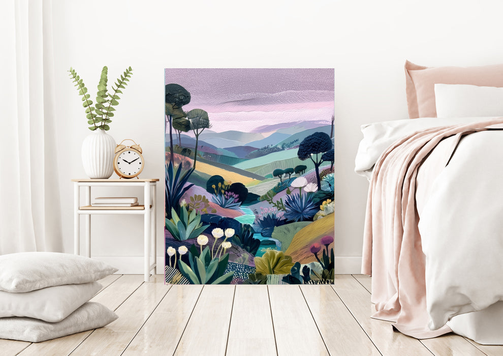 Botanical Valley Landscape Art Print