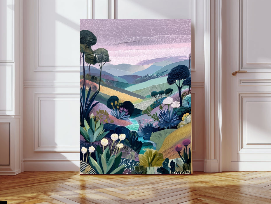 Botanical Valley Landscape Art Print