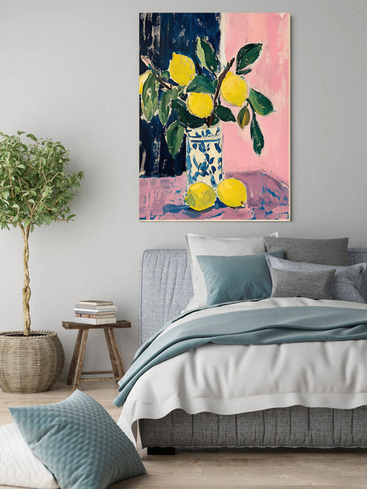 Vintage Lemon Tree Painting Art Print