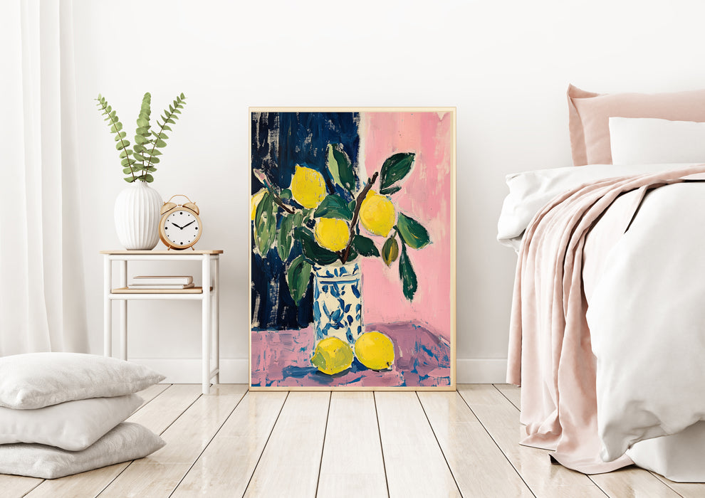 Vintage Lemon Tree Painting Art Print