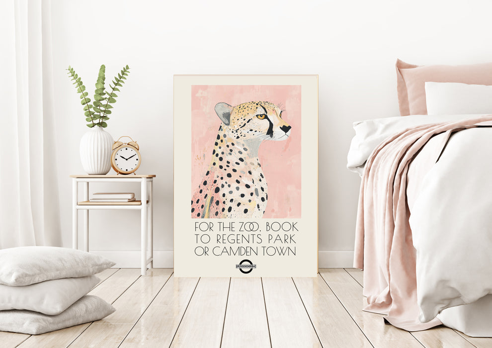 London Zoo Leopard Art Print