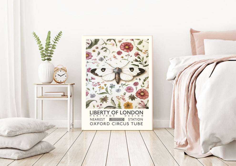 Liberty Butterfly Cream Garden Art Print