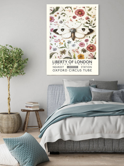 Liberty Butterfly Cream Garden Art Print