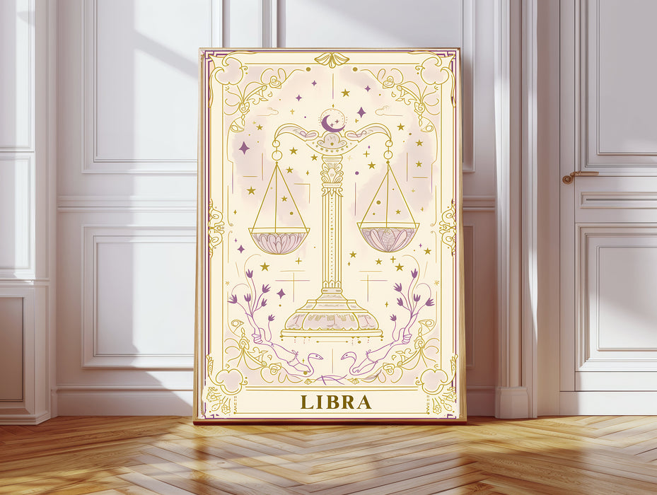 Libra Star Sign Art Print