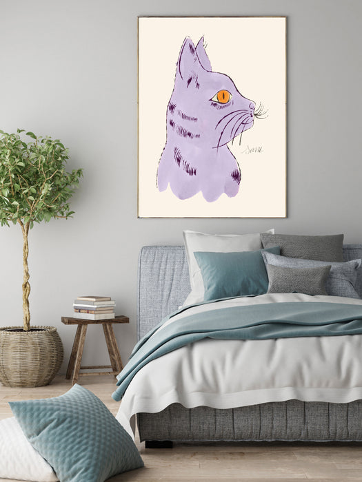 Andy Warhol Lilac Cat Art Print