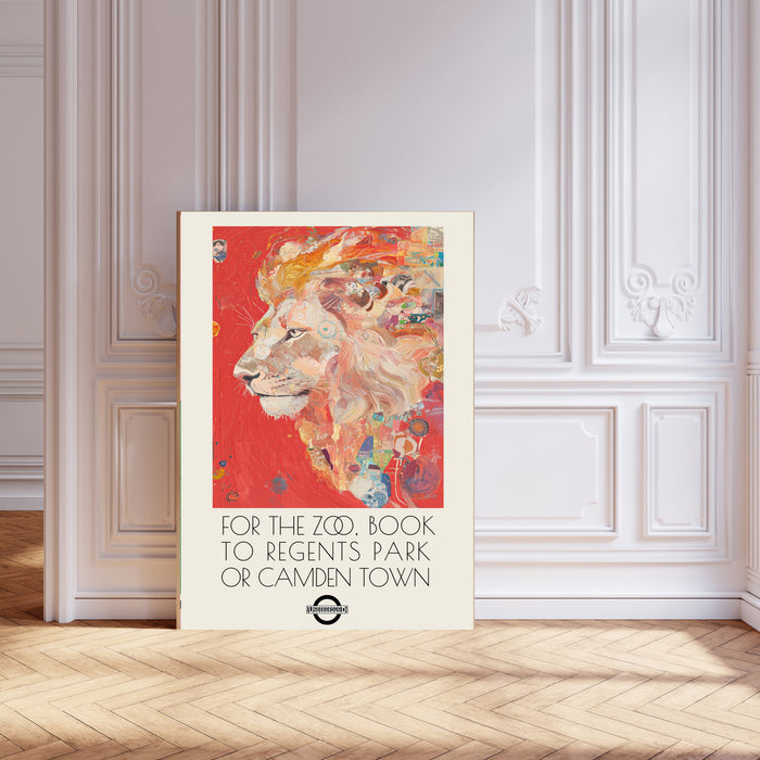 London Zoo Lion Art Print