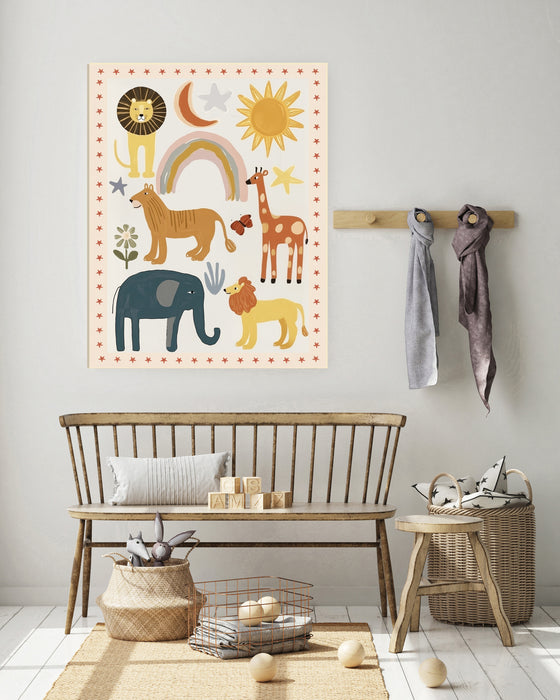 Kids Nursery Whimsical Animal Art Print