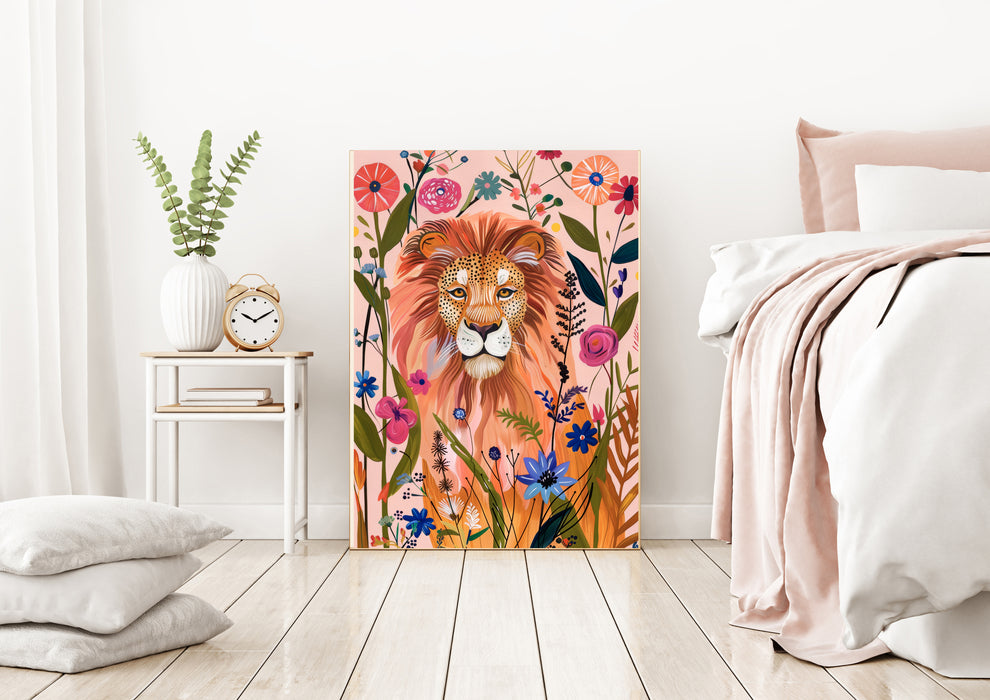 Lion Flower art print