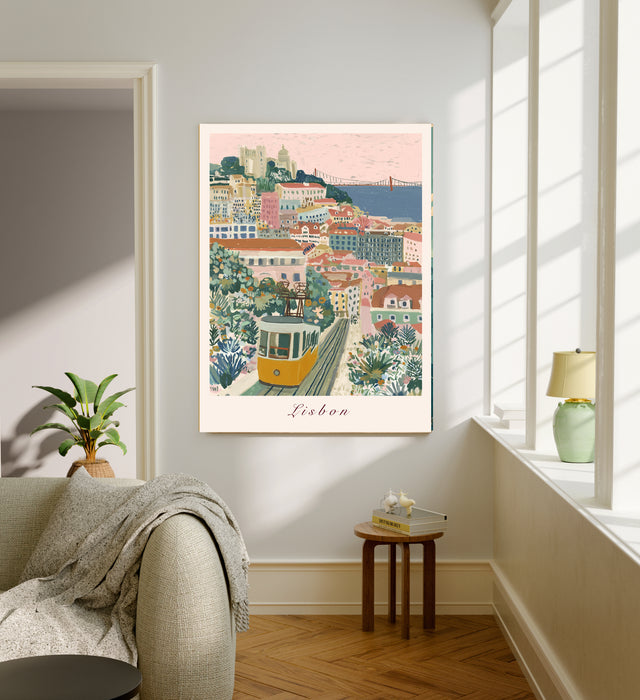 Lisbon Portugal Landscape Travel Art Print