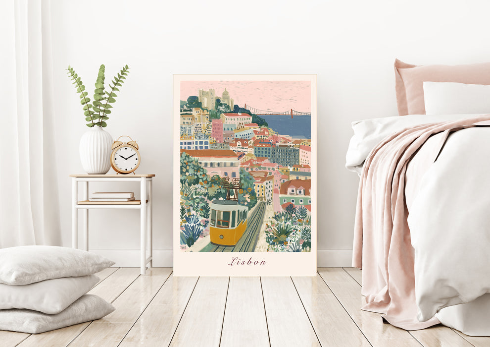 Lisbon Portugal Landscape Travel Art Print