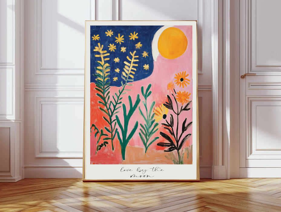 Live By The Moon Landscape Celestial Art Print