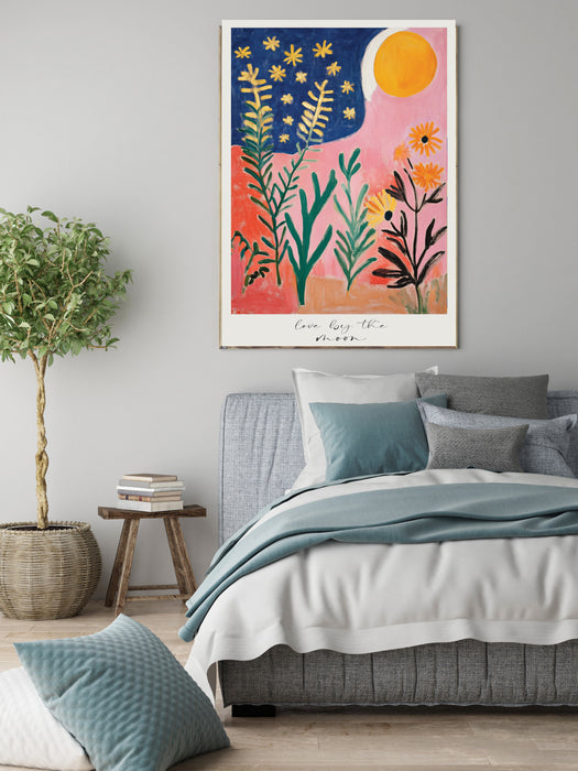Live By The Moon Landscape Celestial Art Print