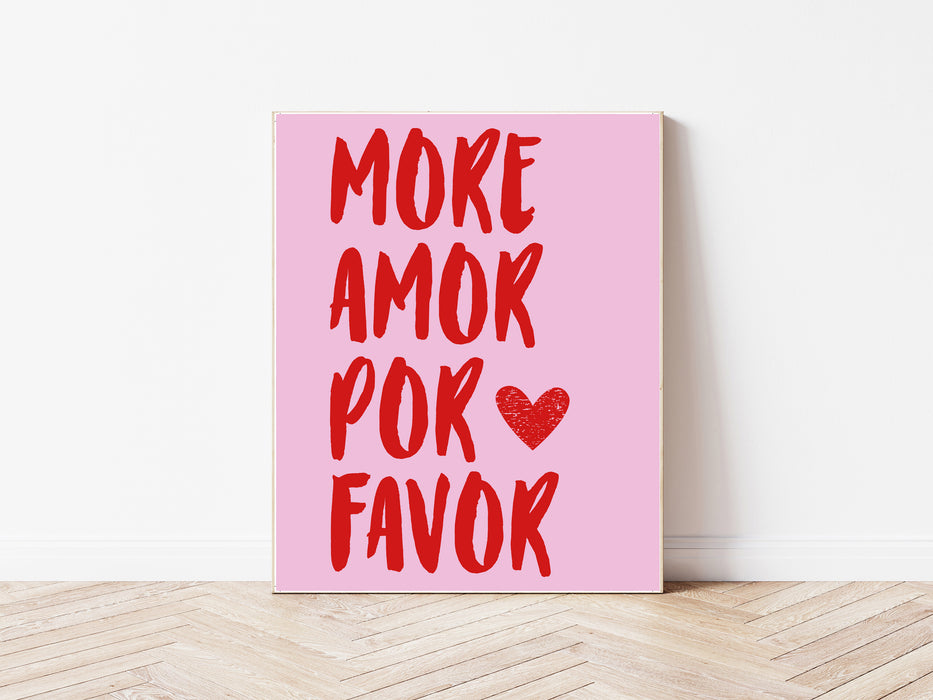 More Amor Por Favor French Art Print