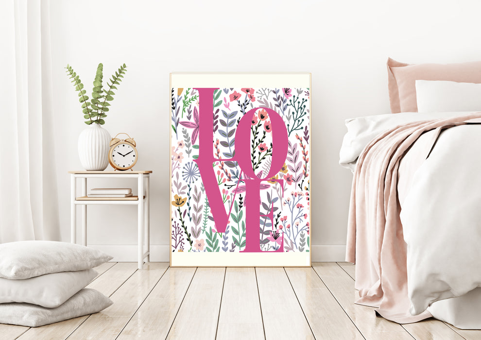 Love Pink Liberty Art Print