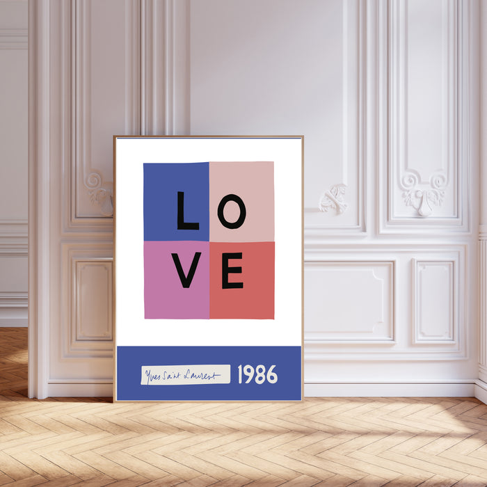 French Love YSL 1986 Art Print
