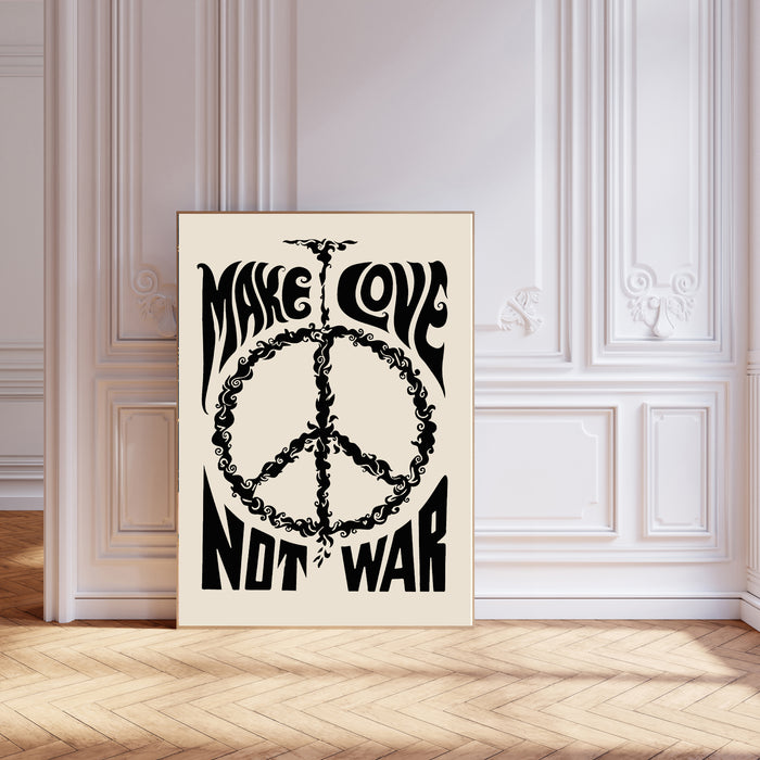 Make Love Not War Mid Century Art Print