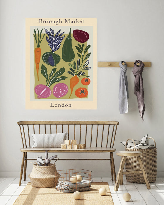 Borough Market Vegetable Kitchen  Art Print