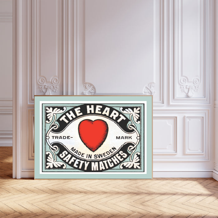 'The Heart' Vintage Safety matches Art Print