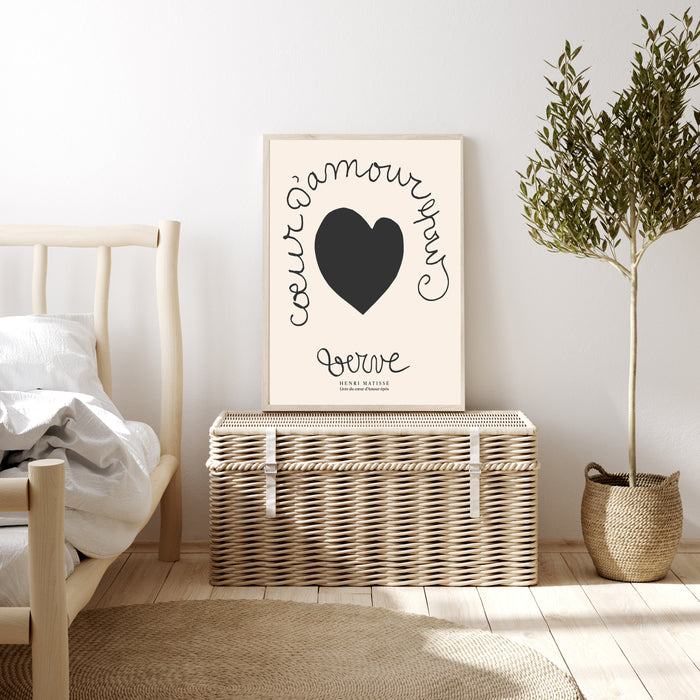 Matisse Black Heart Art Print