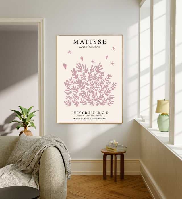 Henri Matisse Pink Leaf Botanical Art Print